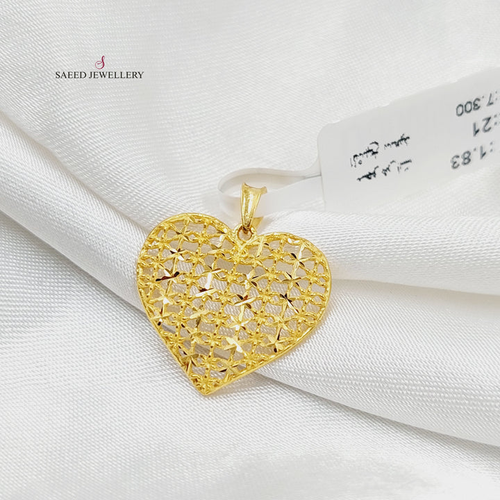 Heart Pendant  Made Of 21K Yellow Gold by Saeed Jewelry-30369
