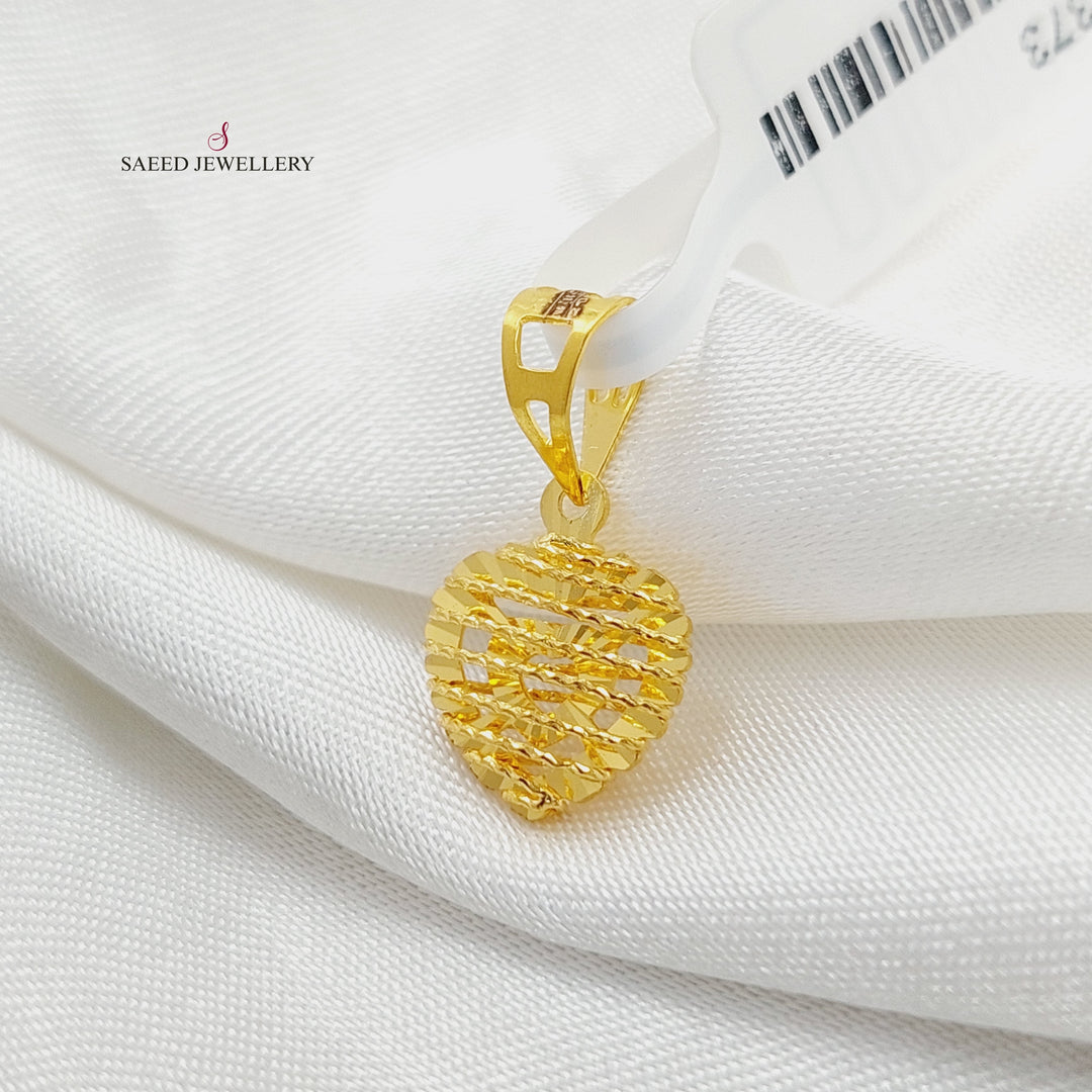 Heart Pendant  Made Of 21K Yellow Gold by Saeed Jewelry-30373