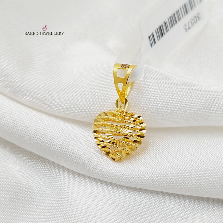 Heart Pendant  Made Of 21K Yellow Gold by Saeed Jewelry-30373