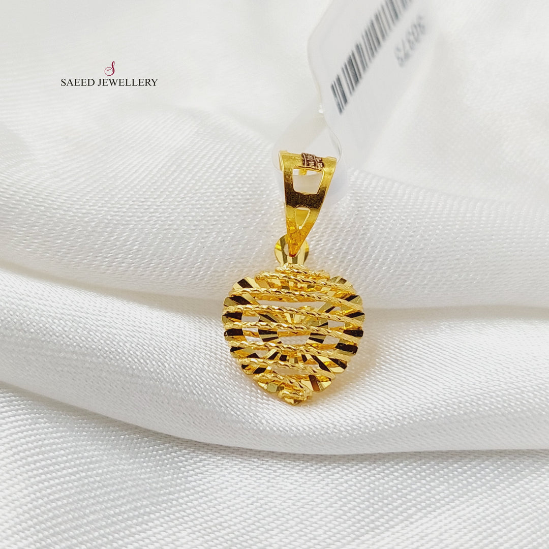 Heart Pendant  Made Of 21K Yellow Gold by Saeed Jewelry-30391