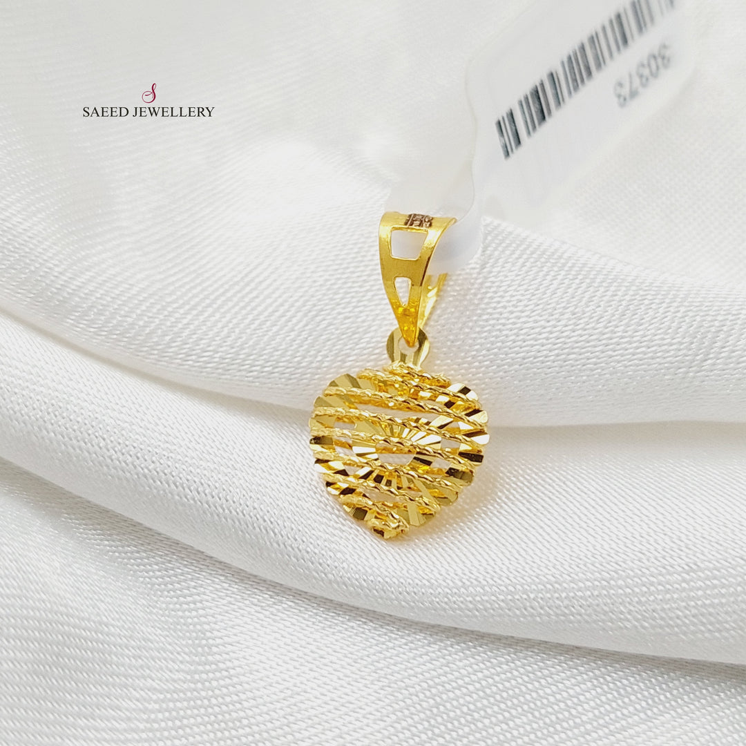 Heart Pendant  Made Of 21K Yellow Gold by Saeed Jewelry-30391