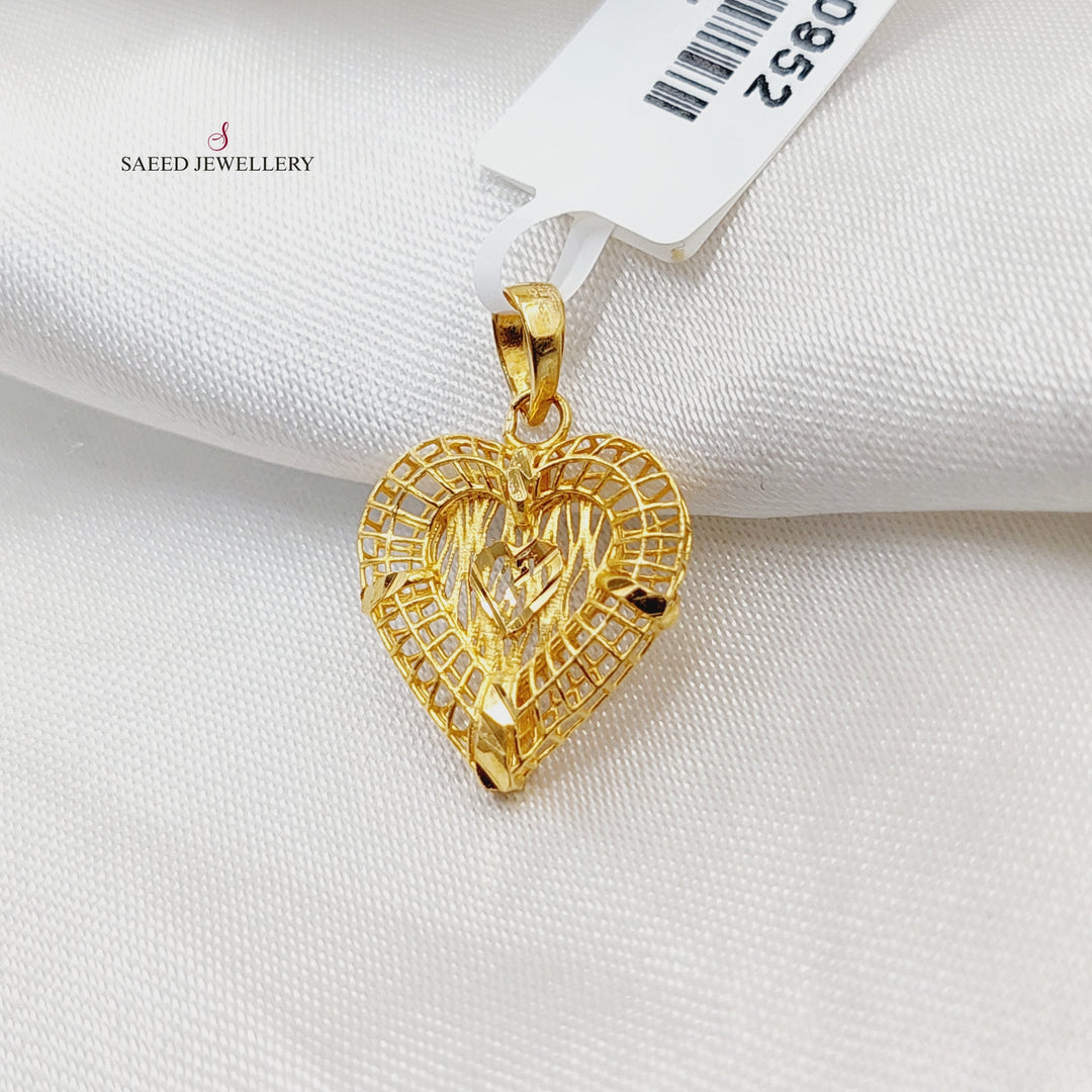 Heart Pendant  Made of 21K Yellow Gold by Saeed Jewelry-30952