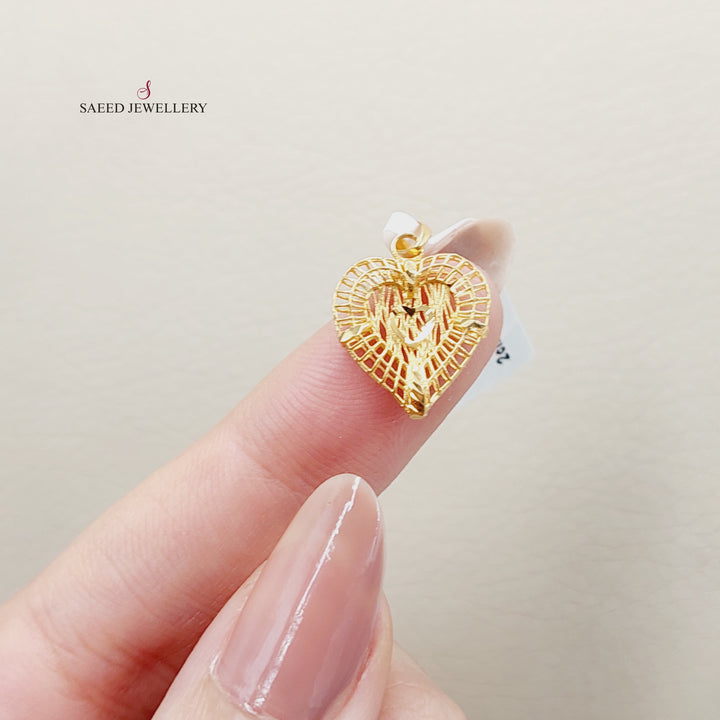 Heart Pendant  Made of 21K Yellow Gold by Saeed Jewelry-30952