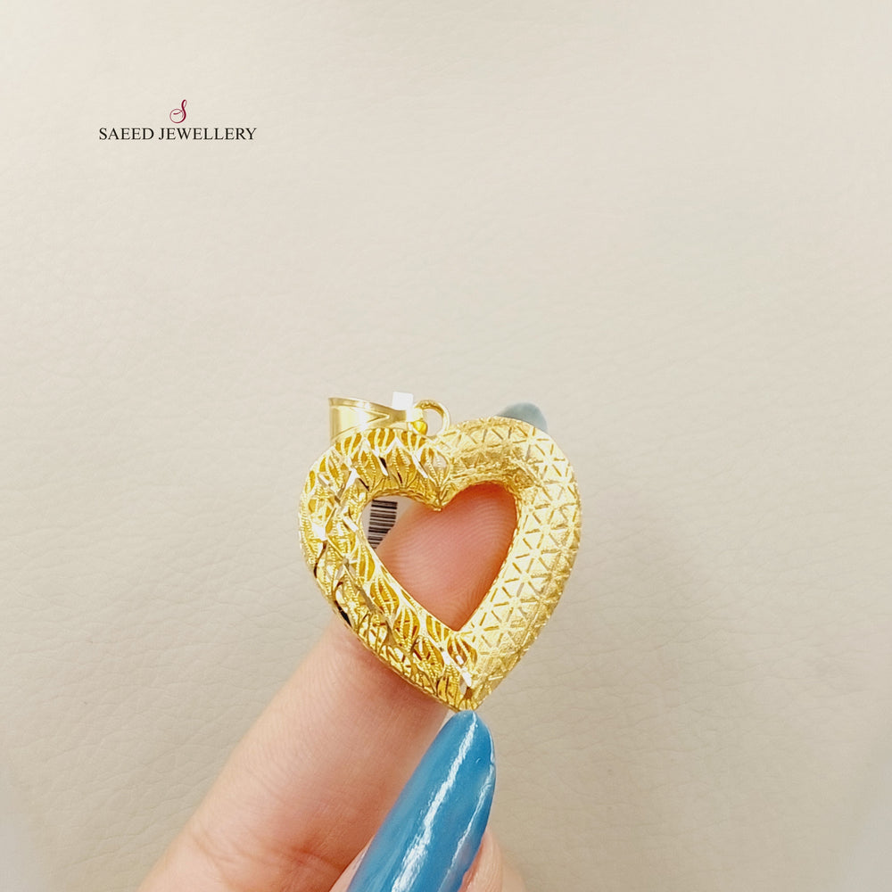 Heart Pendant  Made of 21K Yellow Gold by Saeed Jewelry-31149
