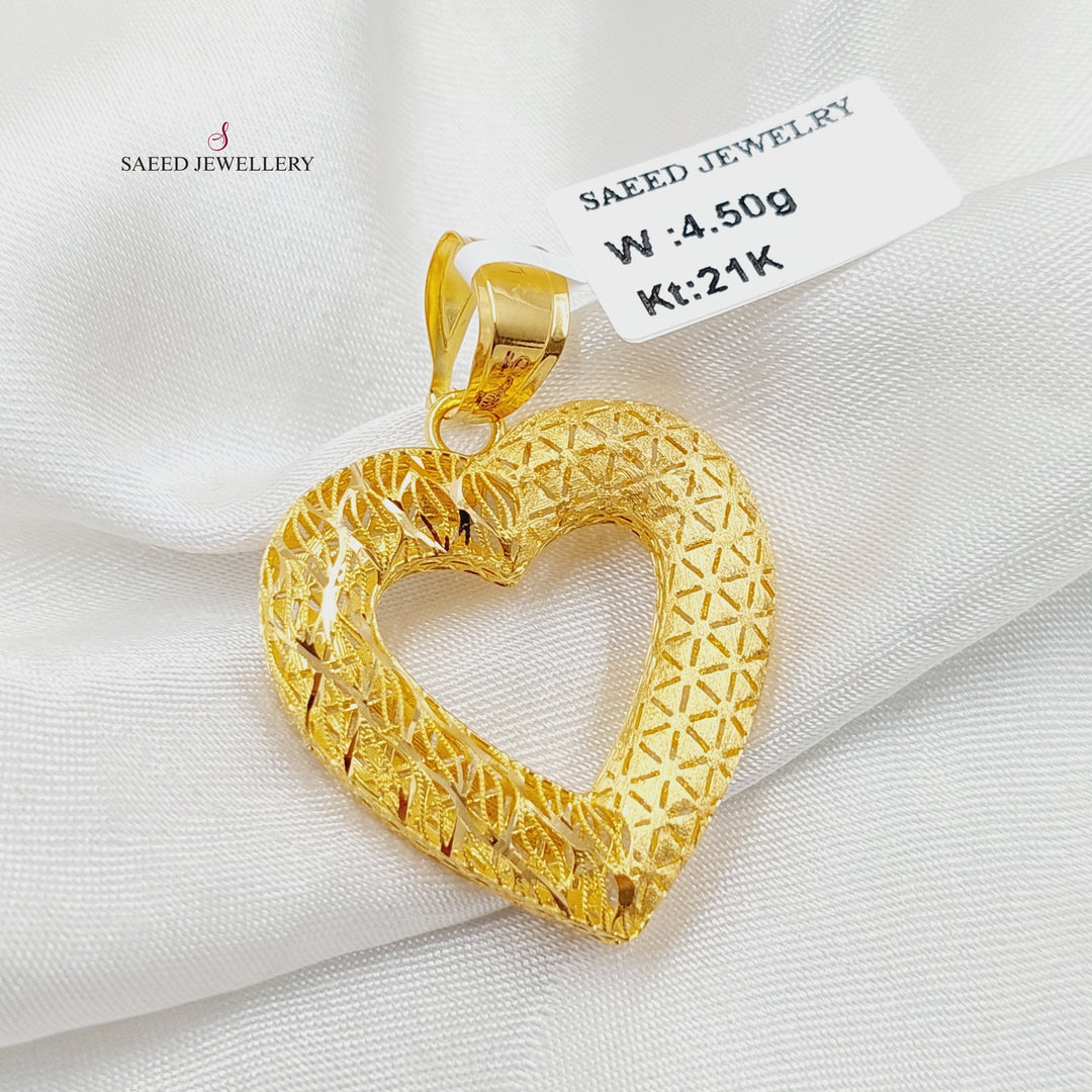 Heart Pendant  Made of 21K Yellow Gold by Saeed Jewelry-31149