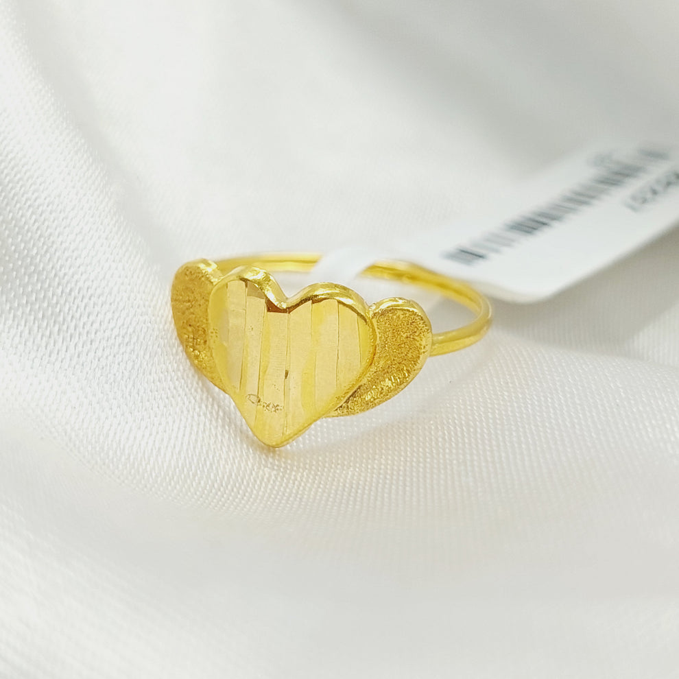 Heart Ring Made Of 18K Yellow Gold by Saeed Jewelry-28440