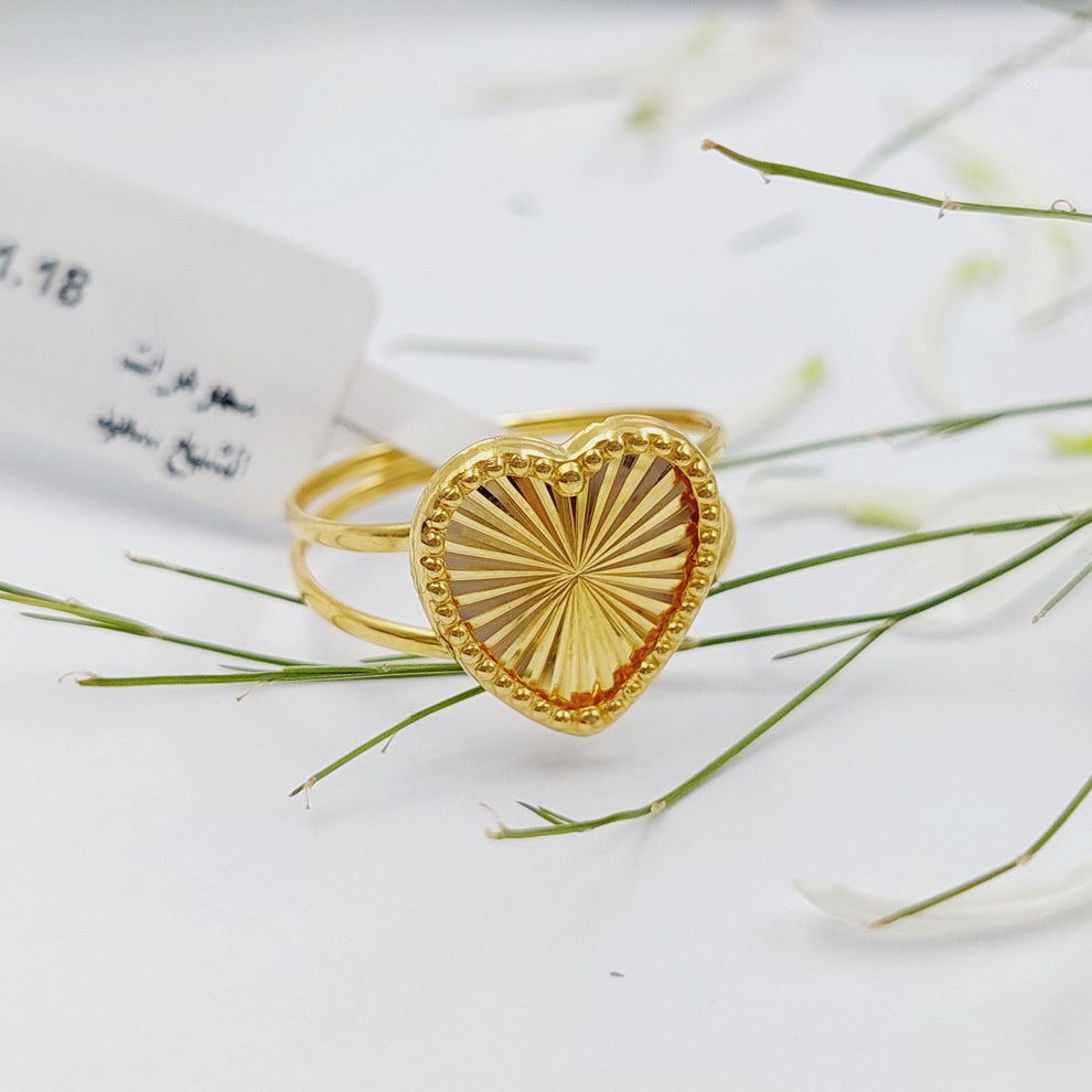 Heart Ring Made Of 18K Yellow Gold by Saeed Jewelry-28510