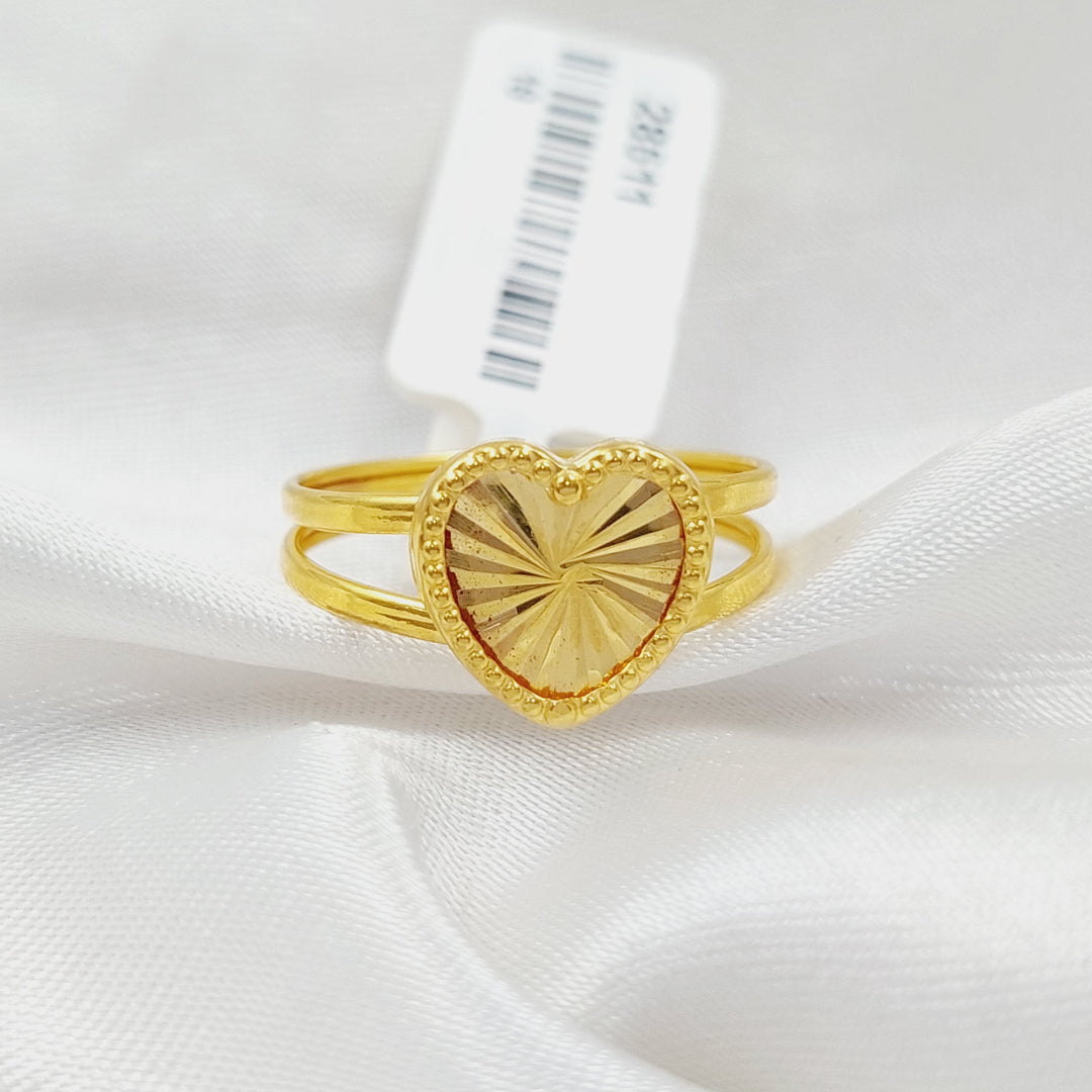 Heart Ring Made Of 18K Yellow Gold by Saeed Jewelry-28511