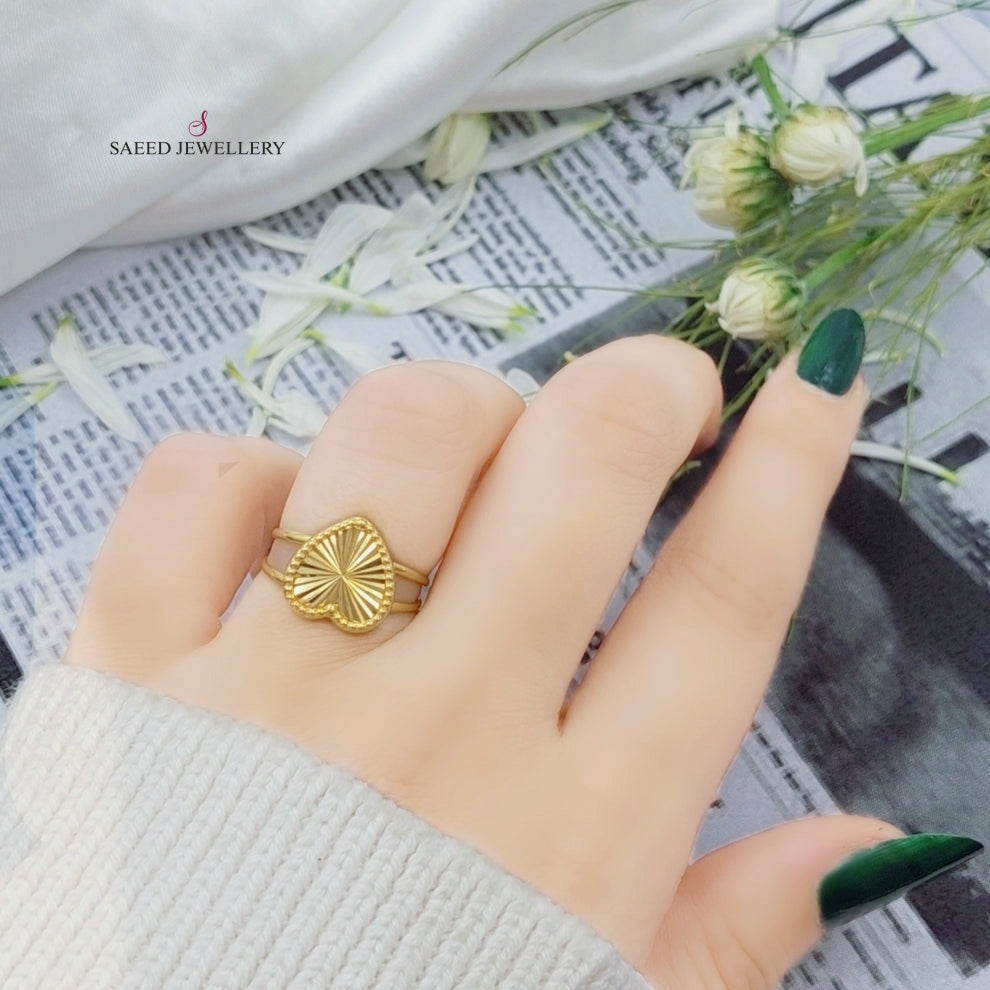 Heart Ring  Made Of 18K Yellow Gold by Saeed Jewelry-29616