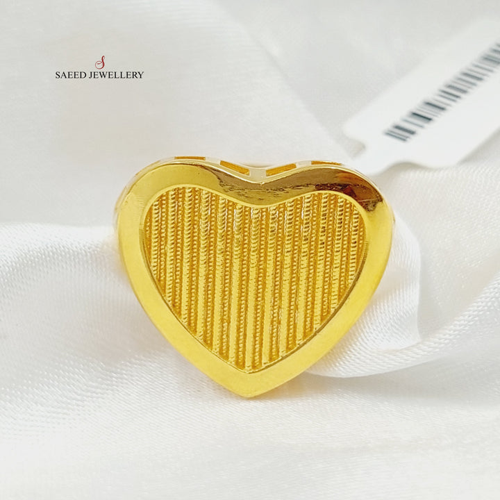 Heart Ring Made Of 21K Yellow Gold by Saeed Jewelry-28114