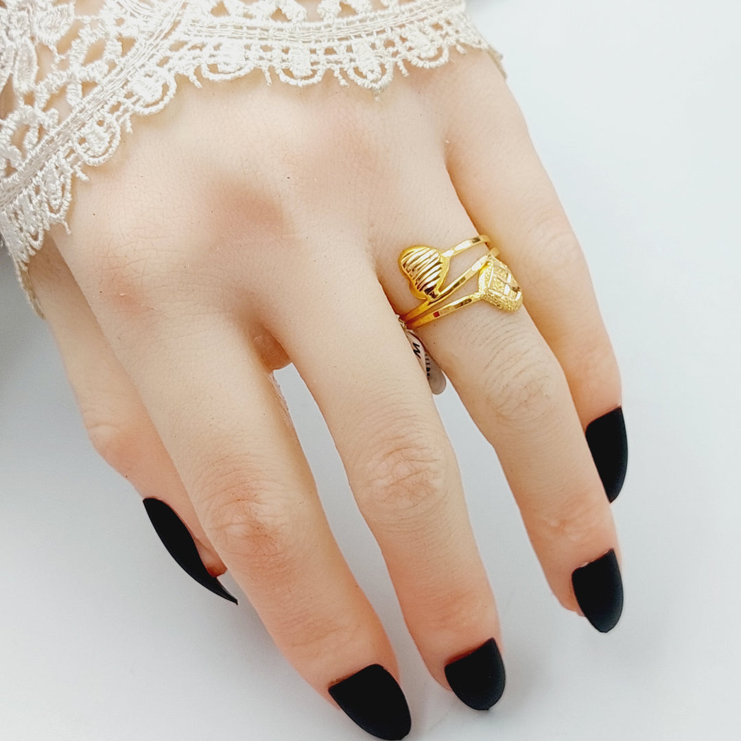 Heart Ring  Made Of 21K Yellow Gold by Saeed Jewelry-28725