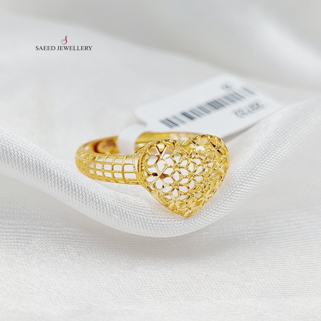 Heart Ring  Made Of 21K Yellow Gold by Saeed Jewelry-29732