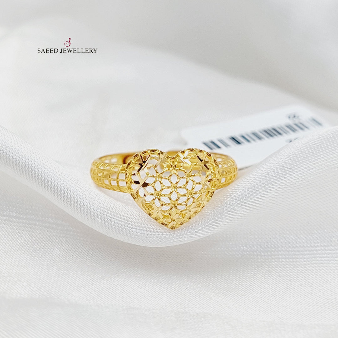 Heart Ring  Made Of 21K Yellow Gold by Saeed Jewelry-29732