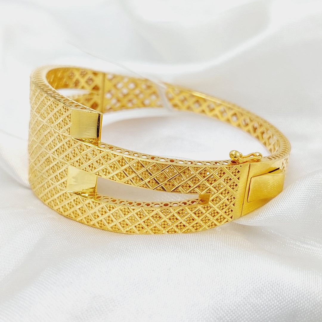 Hexa Bangle Bracelet  Made Of 21K Yellow Gold by Saeed Jewelry-28894