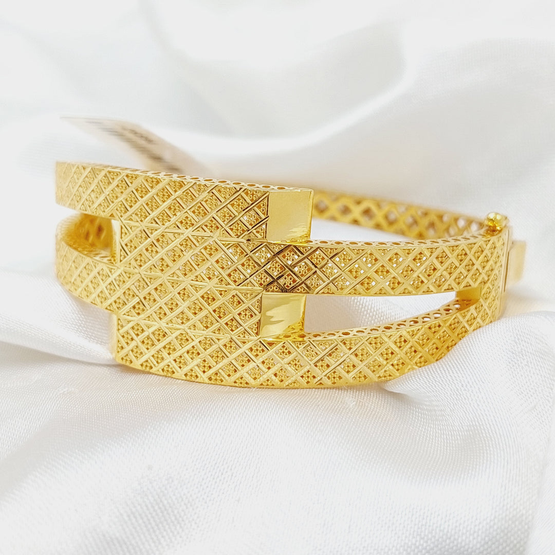Hexa Bangle Bracelet  Made Of 21K Yellow Gold by Saeed Jewelry-28894