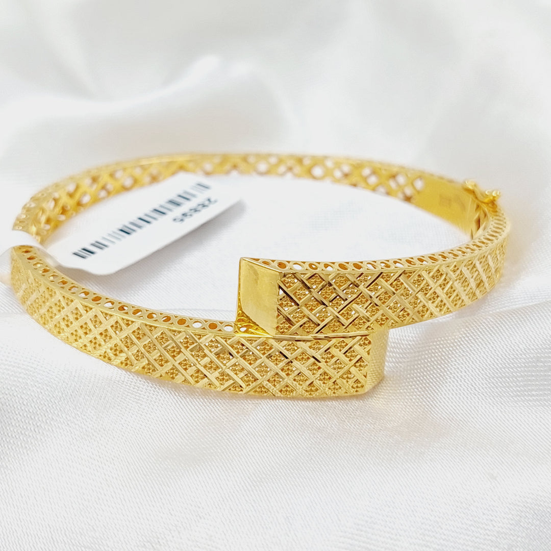 Hexa Bangle Bracelet  Made Of 21K Yellow Gold by Saeed Jewelry-28895