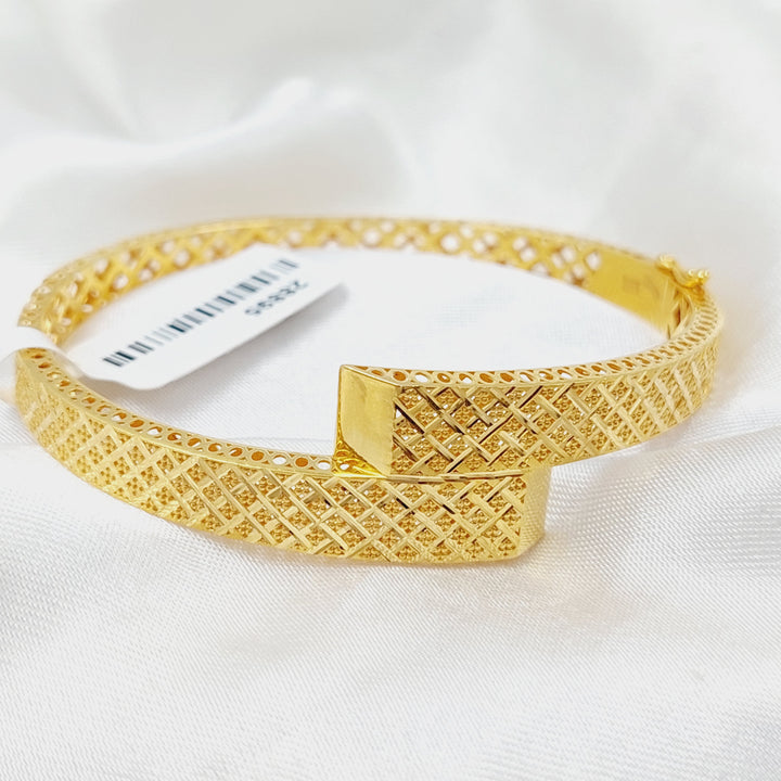 Hexa Bangle Bracelet  Made Of 21K Yellow Gold by Saeed Jewelry-28895
