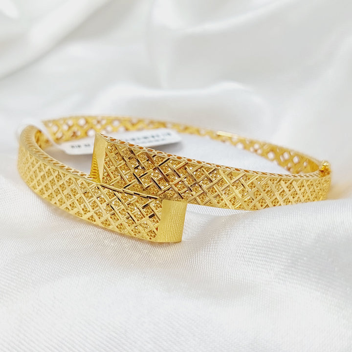 Hexa Bangle Bracelet  Made Of 21K Yellow Gold by Saeed Jewelry-28895