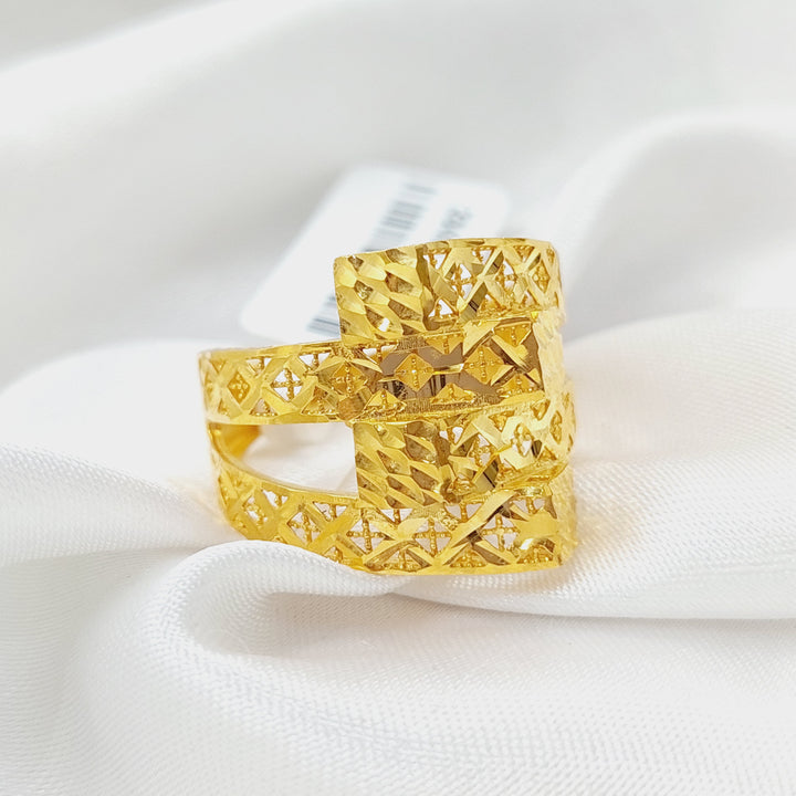 Hexa Ring Made Of 21K Yellow Gold by Saeed Jewelry-28493