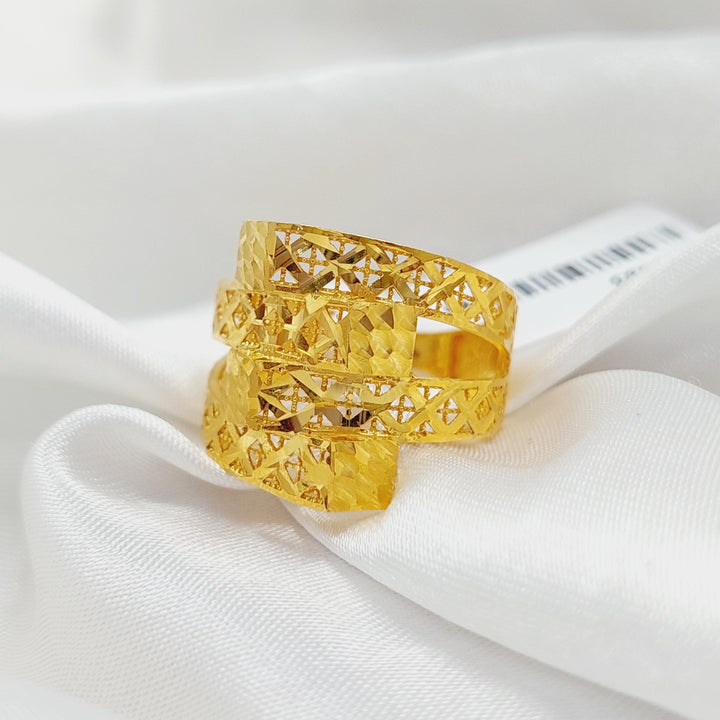 Hexa Ring Made Of 21K Yellow Gold by Saeed Jewelry-28493