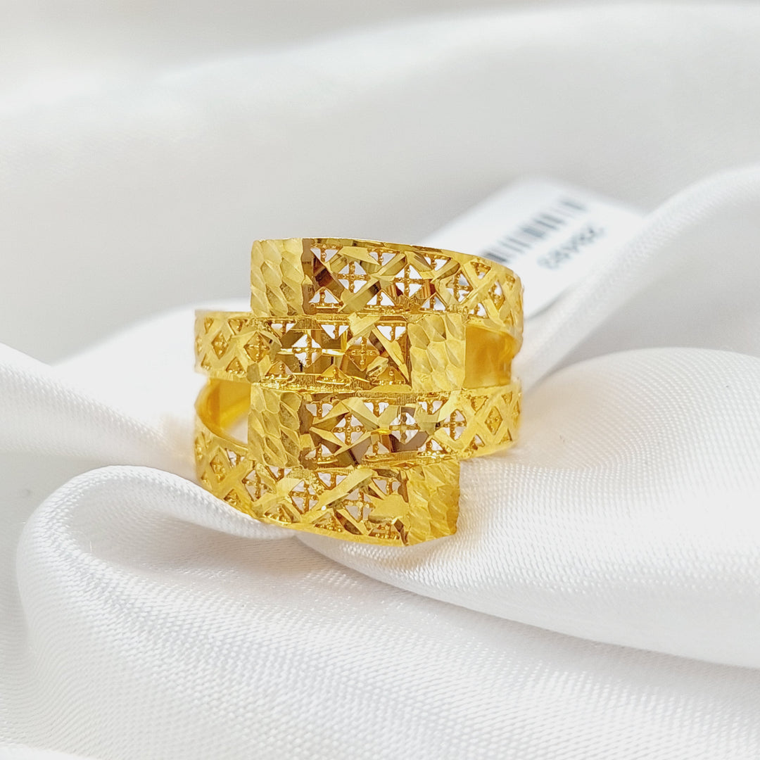 Hexa Ring Made Of 21K Yellow Gold by Saeed Jewelry-28493