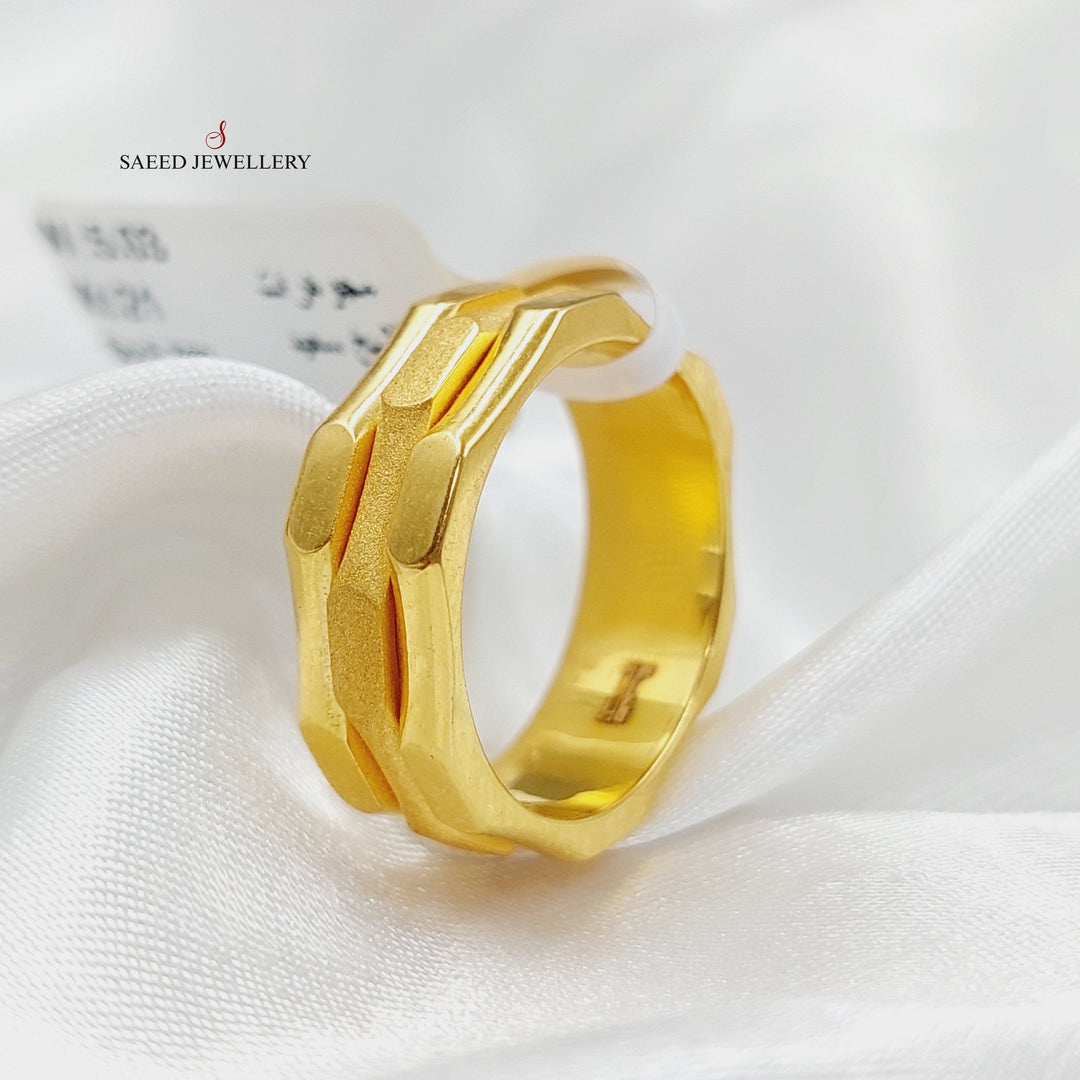 Hexa Wedding Ring Made Of 21K Yellow Gold by Saeed Jewelry-28286