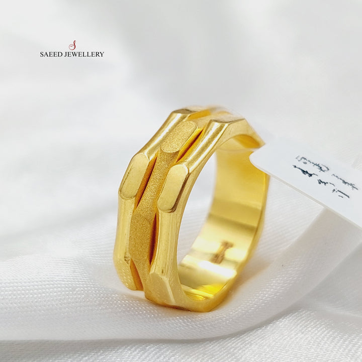 Hexa Wedding Ring Made Of 21K Yellow Gold by Saeed Jewelry-28286