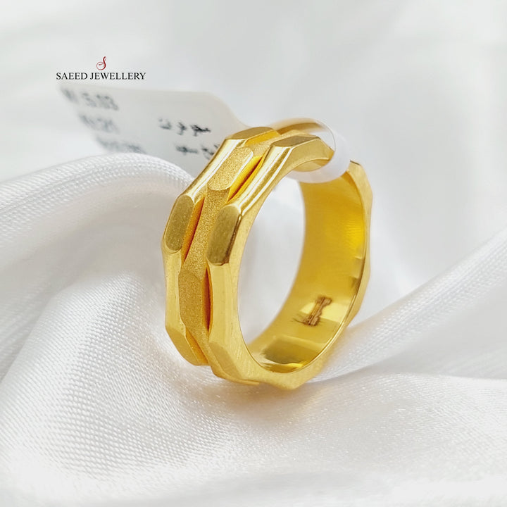 Hexa Wedding Ring Made Of 21K Yellow Gold by Saeed Jewelry-28286