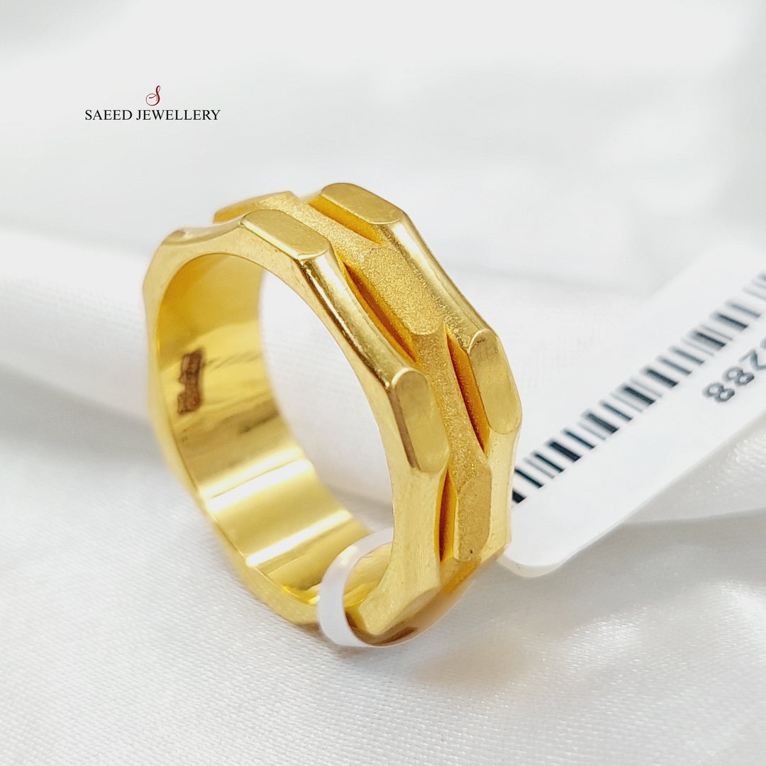 Hexa Wedding Ring Made Of 21K Yellow Gold by Saeed Jewelry-28286