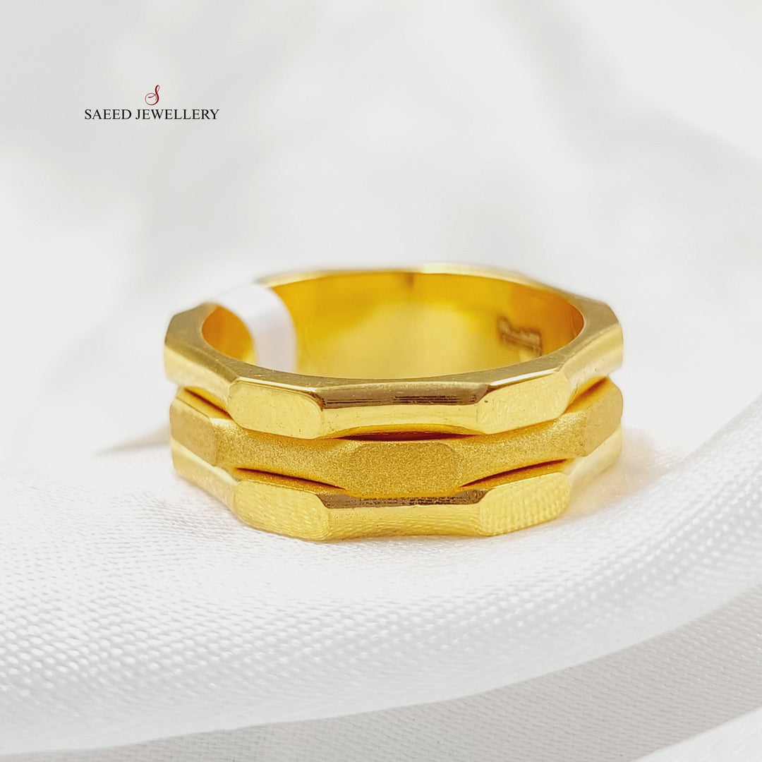 Hexa Wedding Ring Made Of 21K Yellow Gold by Saeed Jewelry-28286