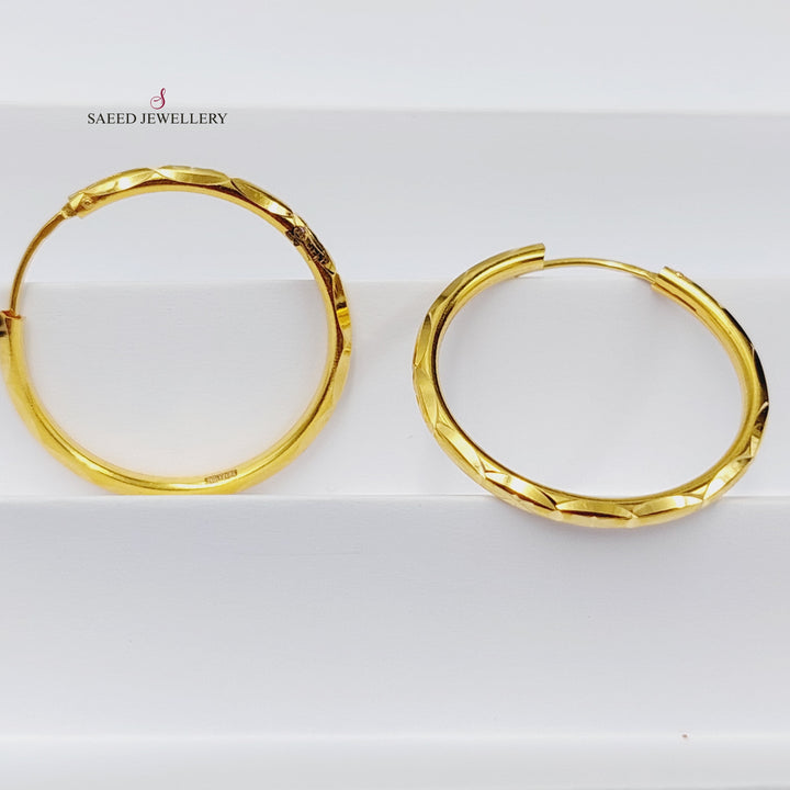 Hoop Earrings  Made Of 21K Yellow Gold by Saeed Jewelry-29701