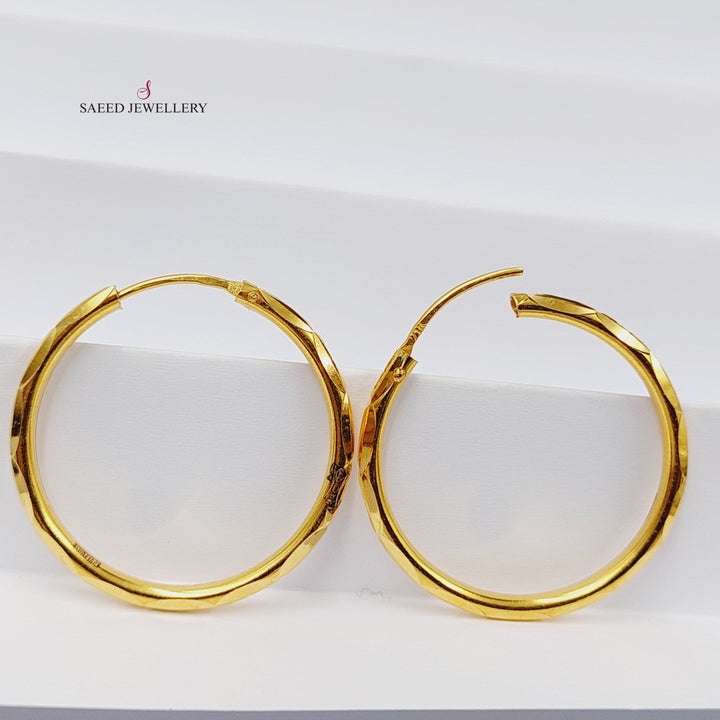 Hoop Earrings  Made Of 21K Yellow Gold by Saeed Jewelry-29701