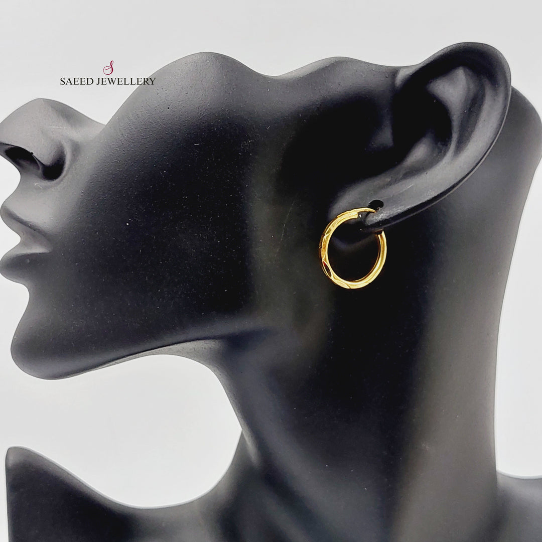 Hoop Earrings  Made Of 21K Yellow Gold by Saeed Jewelry-29705