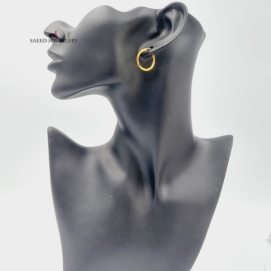 Hoop Earrings  Made Of 21K Yellow Gold by Saeed Jewelry-29705