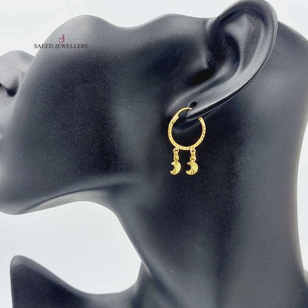 Hoop Earrings  Made Of 21K Yellow Gold by Saeed Jewelry-29707
