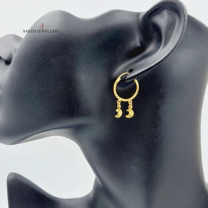 Hoop Earrings  Made Of 21K Yellow Gold by Saeed Jewelry-29707