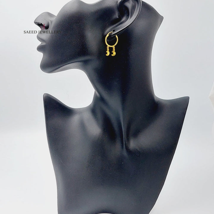 Hoop Earrings  Made Of 21K Yellow Gold by Saeed Jewelry-29707