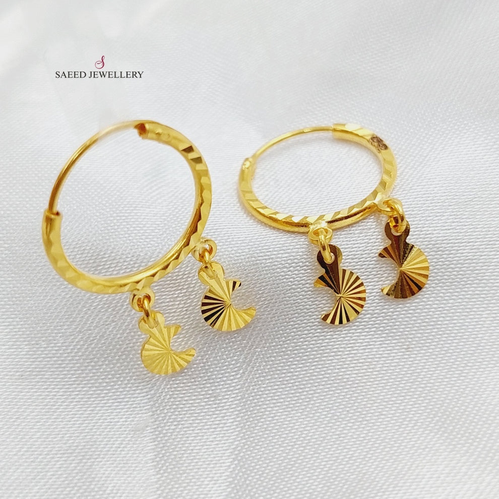 Hoop Earrings  Made Of 21K Yellow Gold by Saeed Jewelry-29707