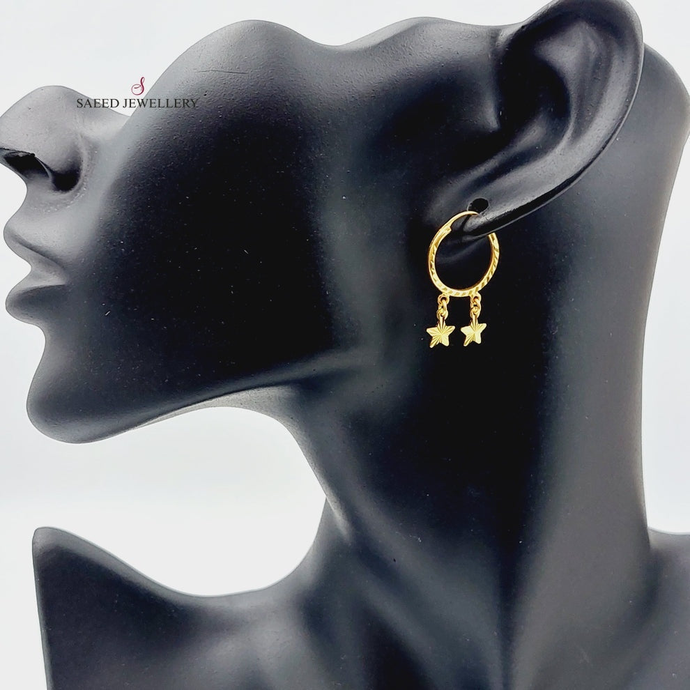 Hoop Earrings  Made Of 21K Yellow Gold by Saeed Jewelry-29708
