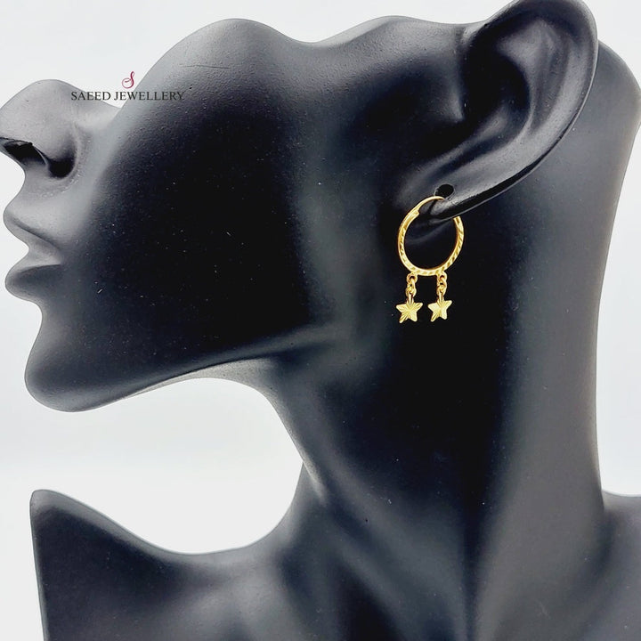 Hoop Earrings  Made Of 21K Yellow Gold by Saeed Jewelry-29708