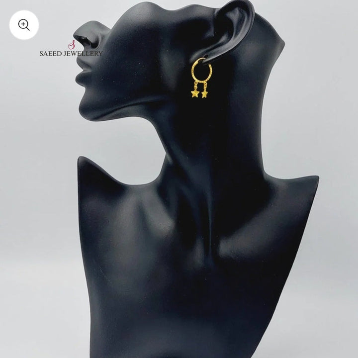 Hoop Earrings  Made Of 21K Yellow Gold by Saeed Jewelry-29708