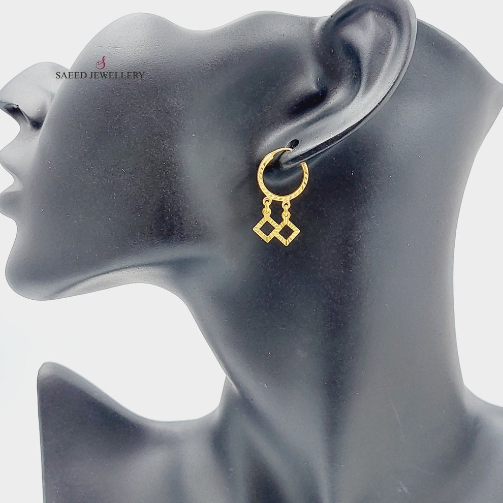 Hoop Earrings  Made Of 21K Yellow Gold by Saeed Jewelry-29709