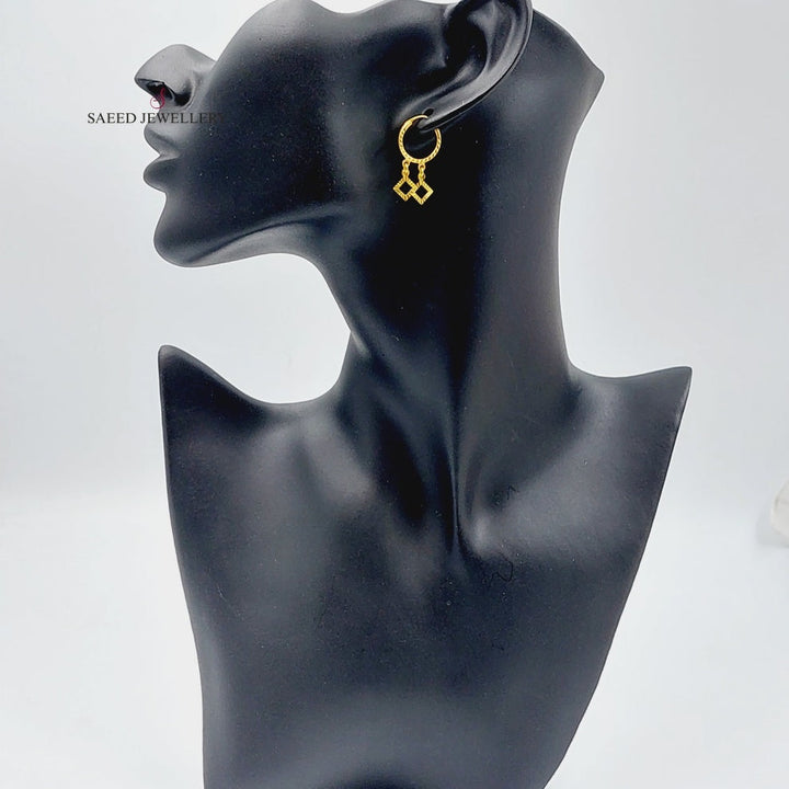 Hoop Earrings  Made Of 21K Yellow Gold by Saeed Jewelry-29709