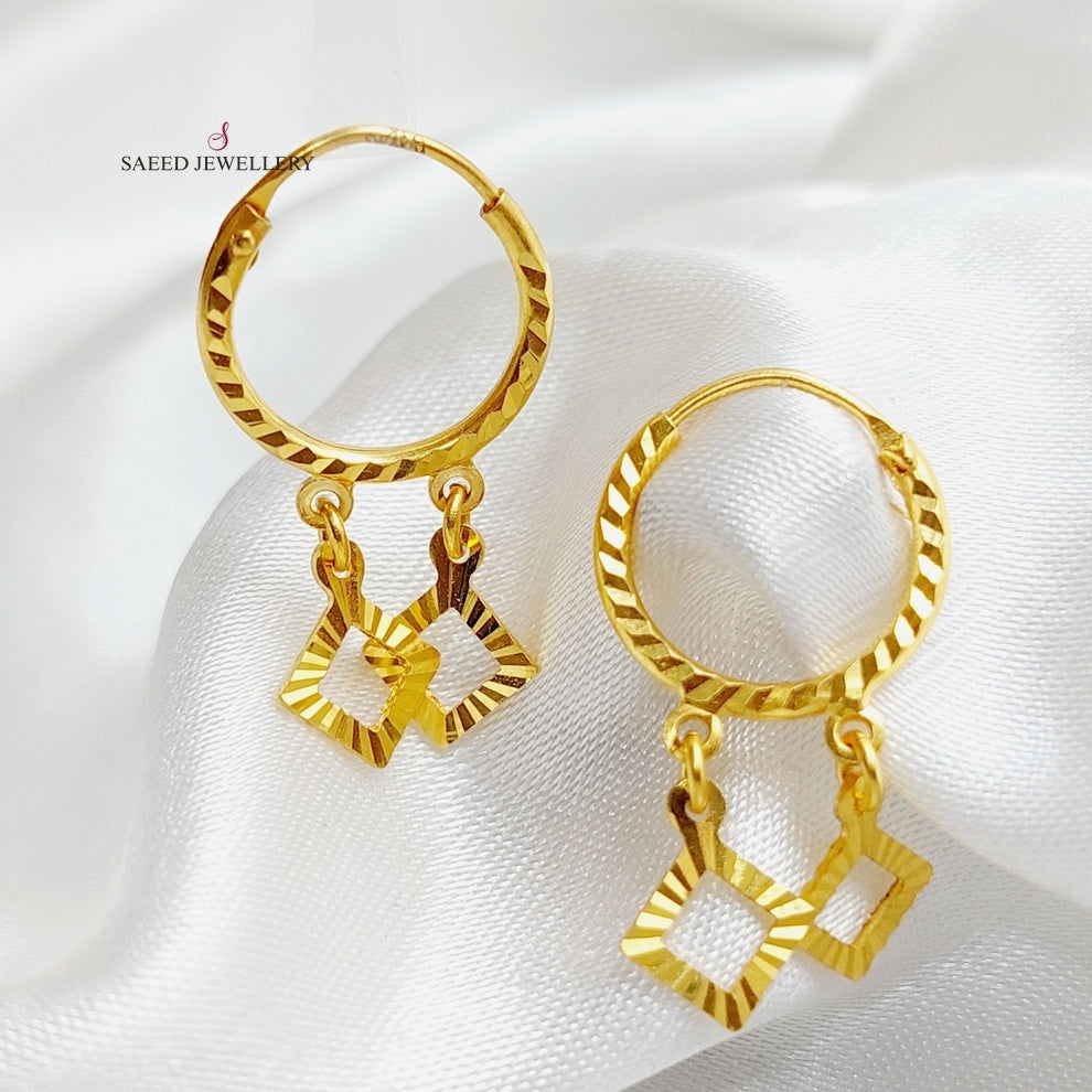 Hoop Earrings  Made Of 21K Yellow Gold by Saeed Jewelry-29709