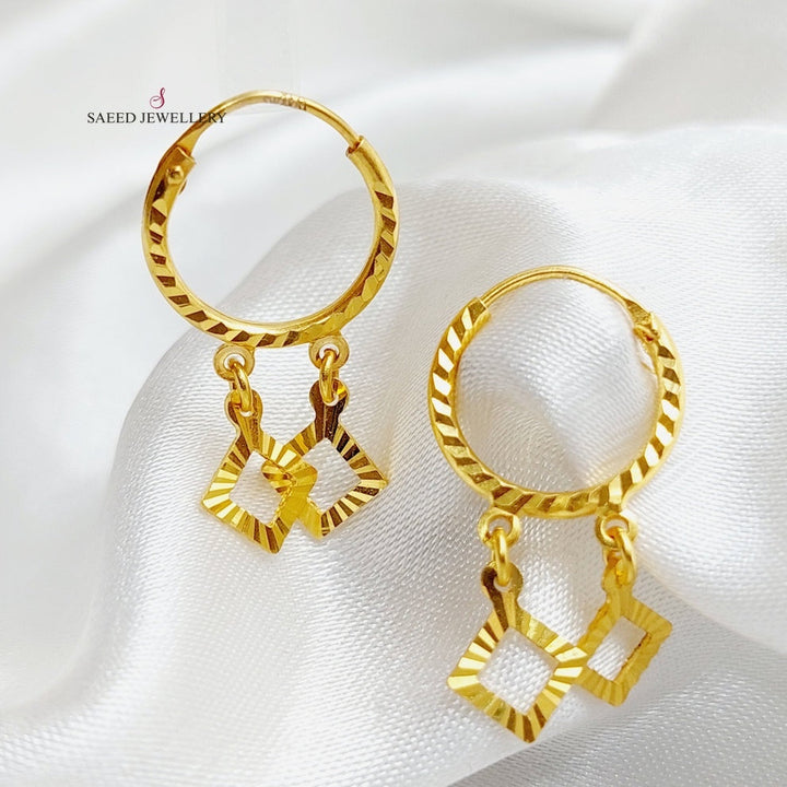Hoop Earrings  Made Of 21K Yellow Gold by Saeed Jewelry-29709