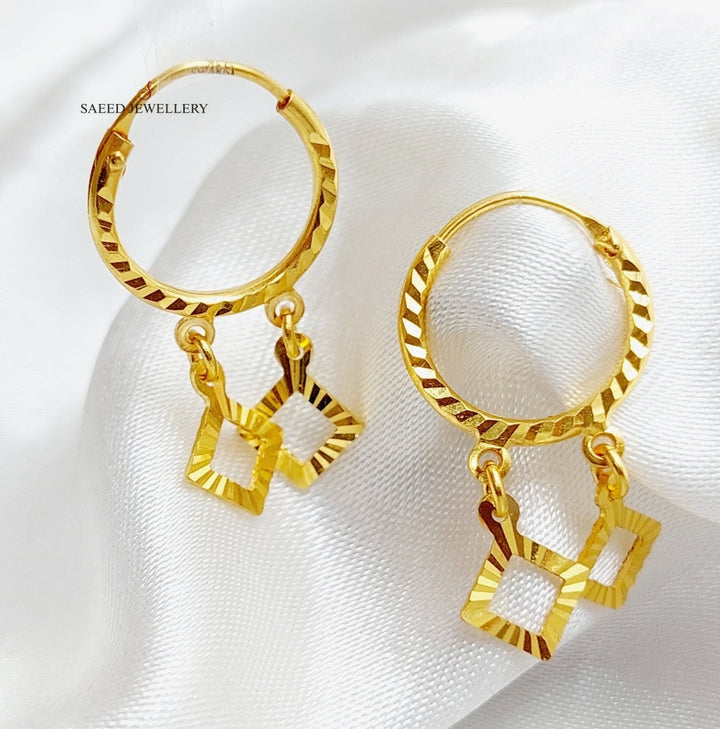 Hoop Earrings  Made Of 21K Yellow Gold by Saeed Jewelry-29709