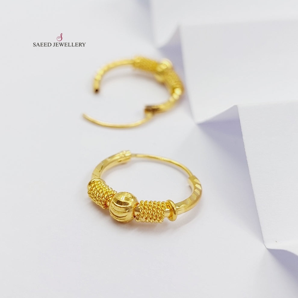 Hoop Earrings  Made Of 21K Yellow Gold by Saeed Jewelry-29710