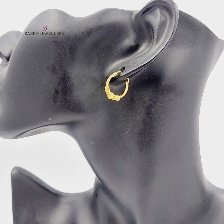 Hoop Earrings  Made Of 21K Yellow Gold by Saeed Jewelry-29710