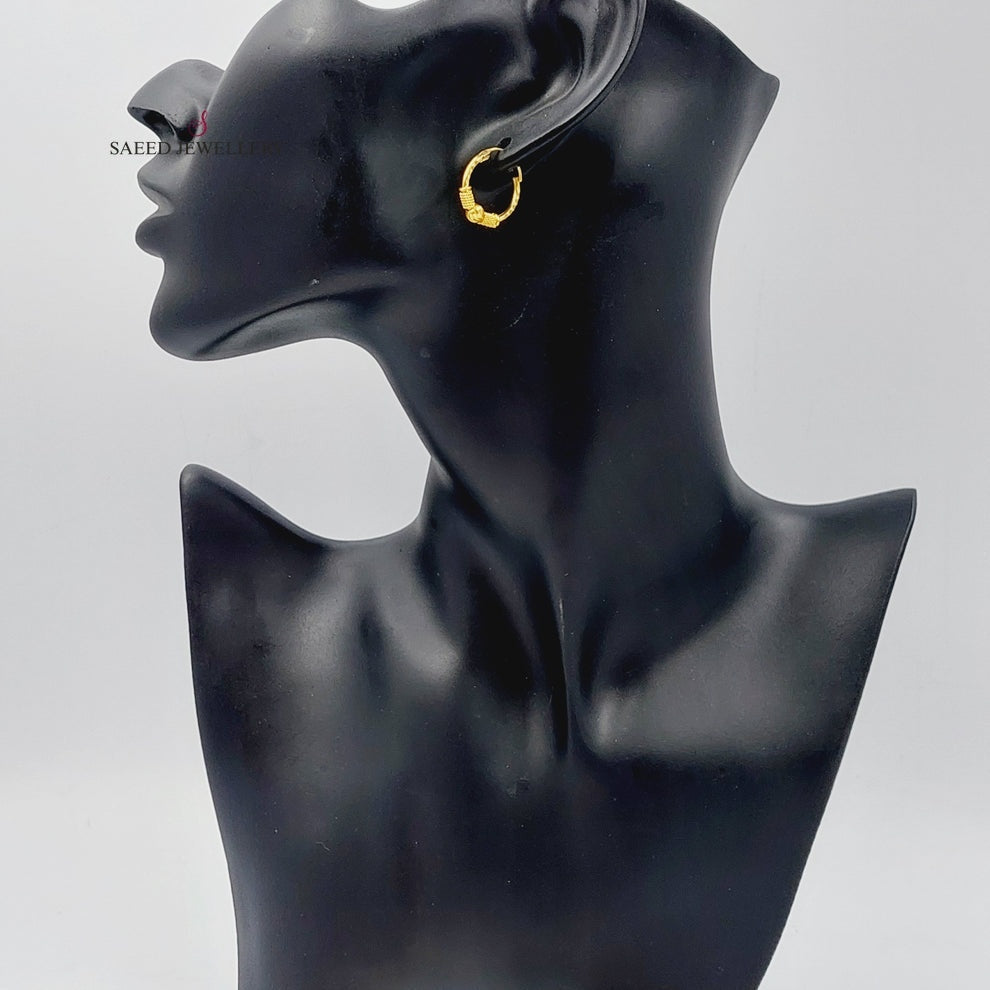 Hoop Earrings  Made Of 21K Yellow Gold by Saeed Jewelry-29710