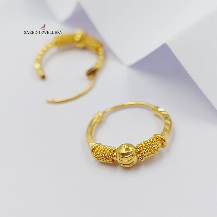 Hoop Earrings  Made Of 21K Yellow Gold by Saeed Jewelry-29711